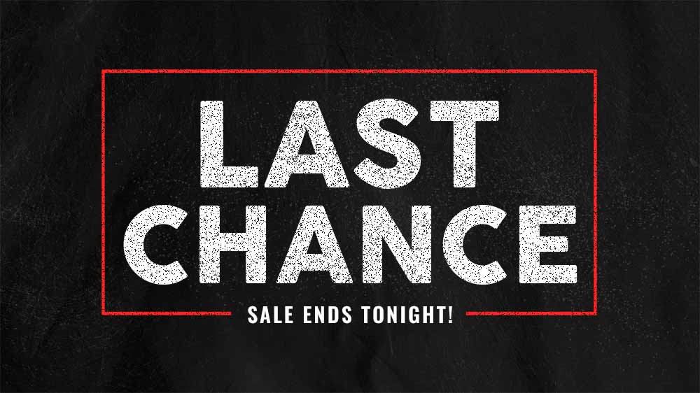 Last chance for Cyber Monday deals. sale ends tonight.